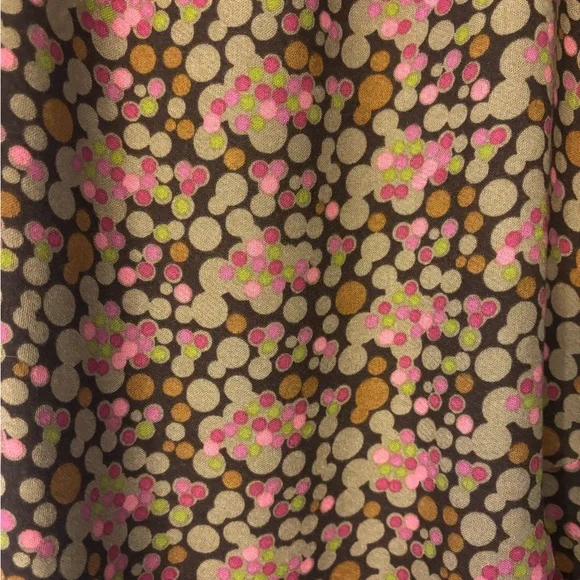 J. Jill Brown Floral A-Line Skirt with Pink & Tan Dots - Picture 4 of 9